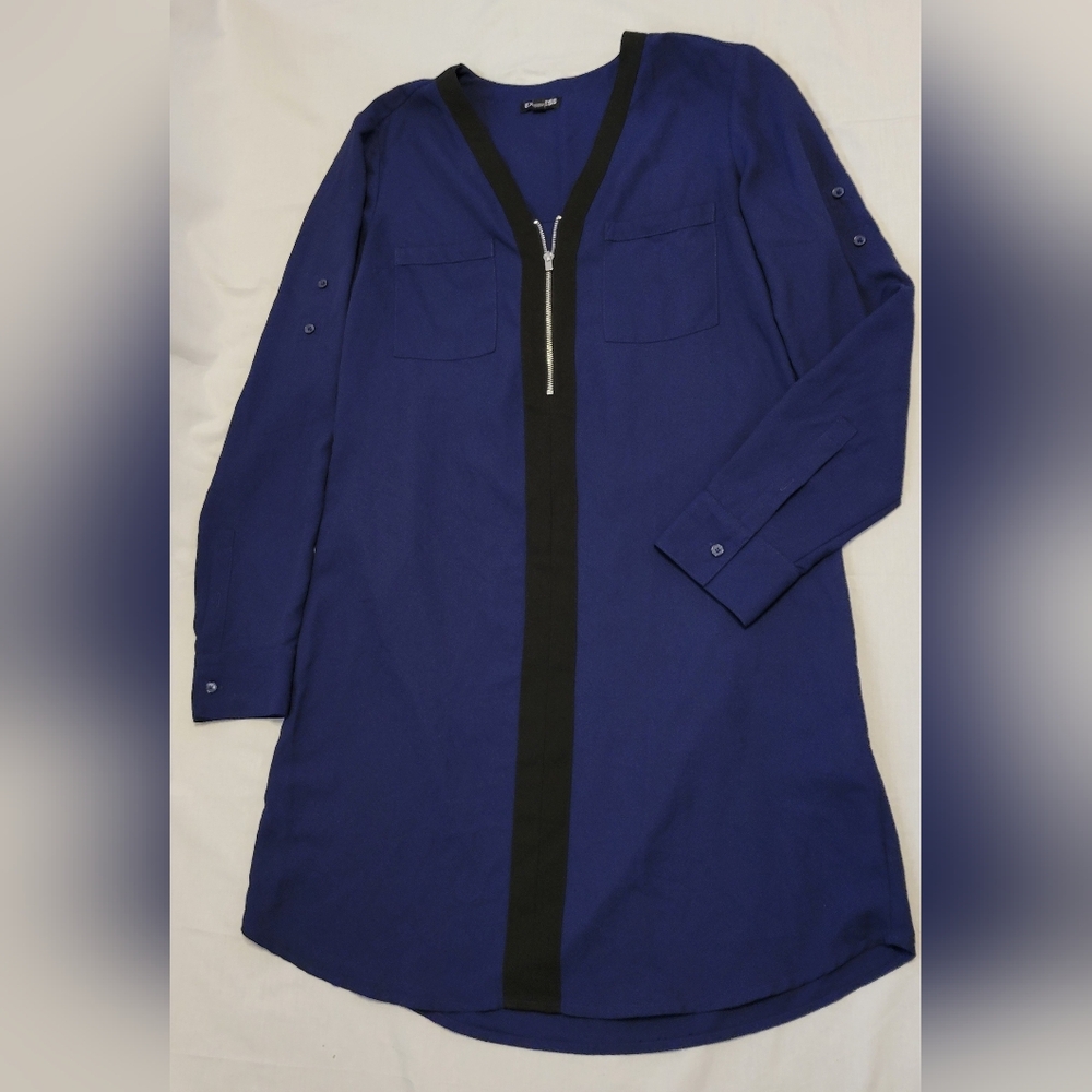 Express casual business slip zip dress